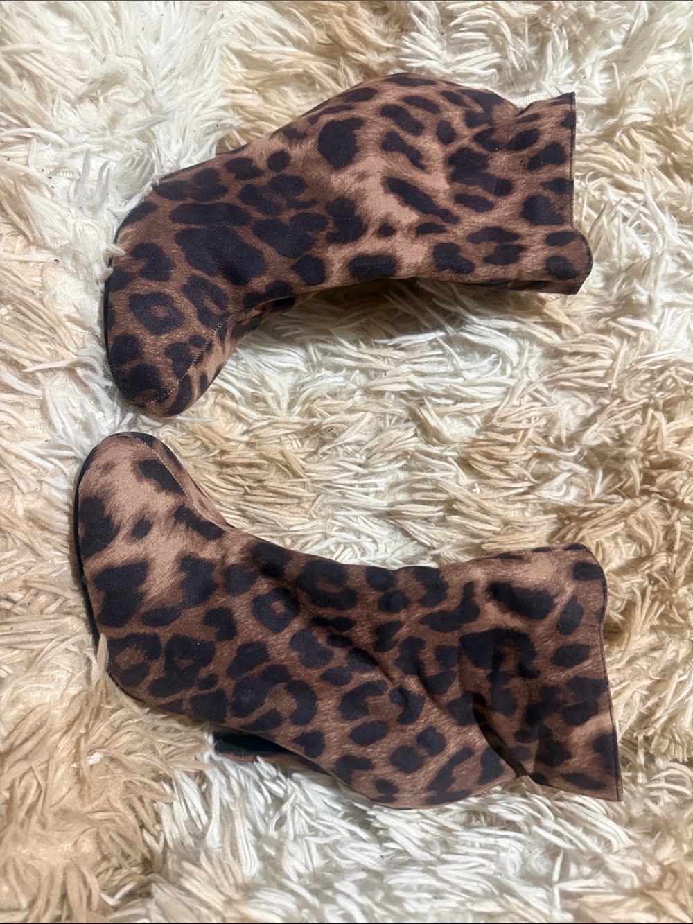 Forever 21 Leopard Print Ankle Booties - Brown and Black